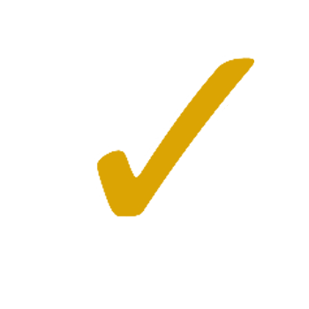 The image shows a stylized checkmark with a yellow background, inside which there s a white tick marking the center. The checkmark has a white border and appears to be a digital graphic, possibly used for online voting or approval purposes.