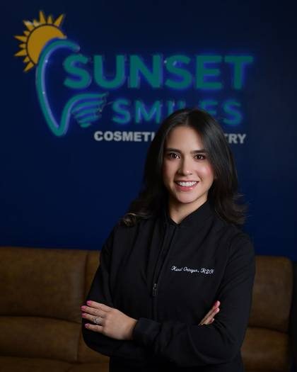 Karol Ortegon, RDH, registered dental hygienist at Sunset Smiles Cosmetic Dentistry in Jupiter, FL